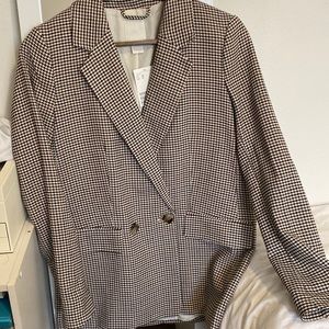 H&M HOUNDSTOOTH OVERSIZED BLAZER